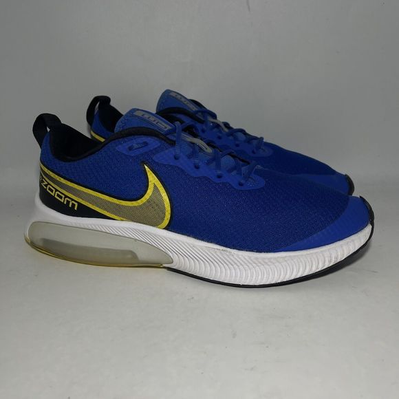 Nike Blue and Yellow Men's Sneakers - Picture 4 of 14